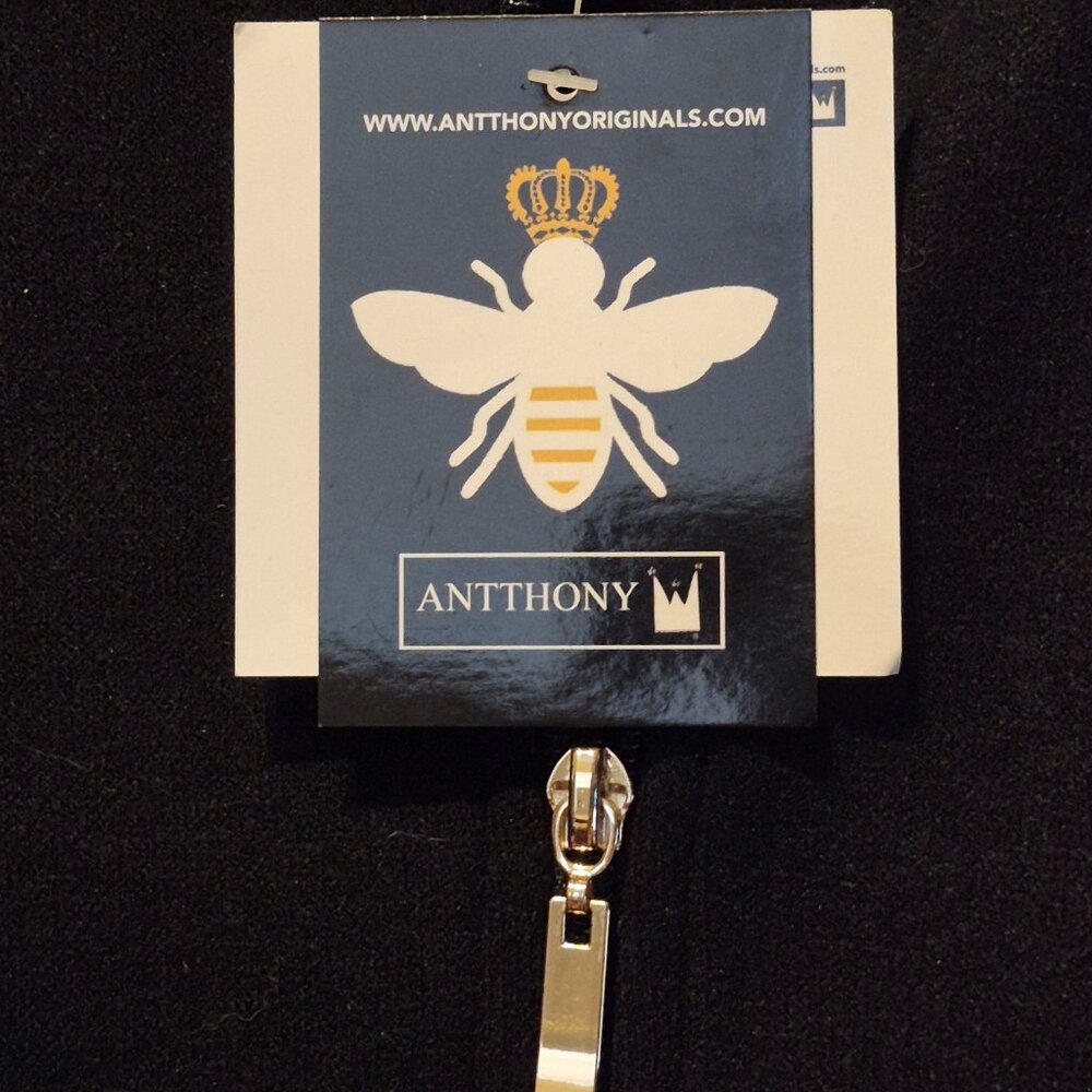 Antthony Originals Black Zip Jacket Size M - Picture 3 of 9